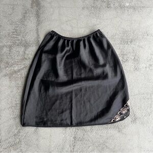 Vintage Black Slip Skirt
